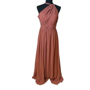 Revelry pink chiffon floor length gown size 10, like new